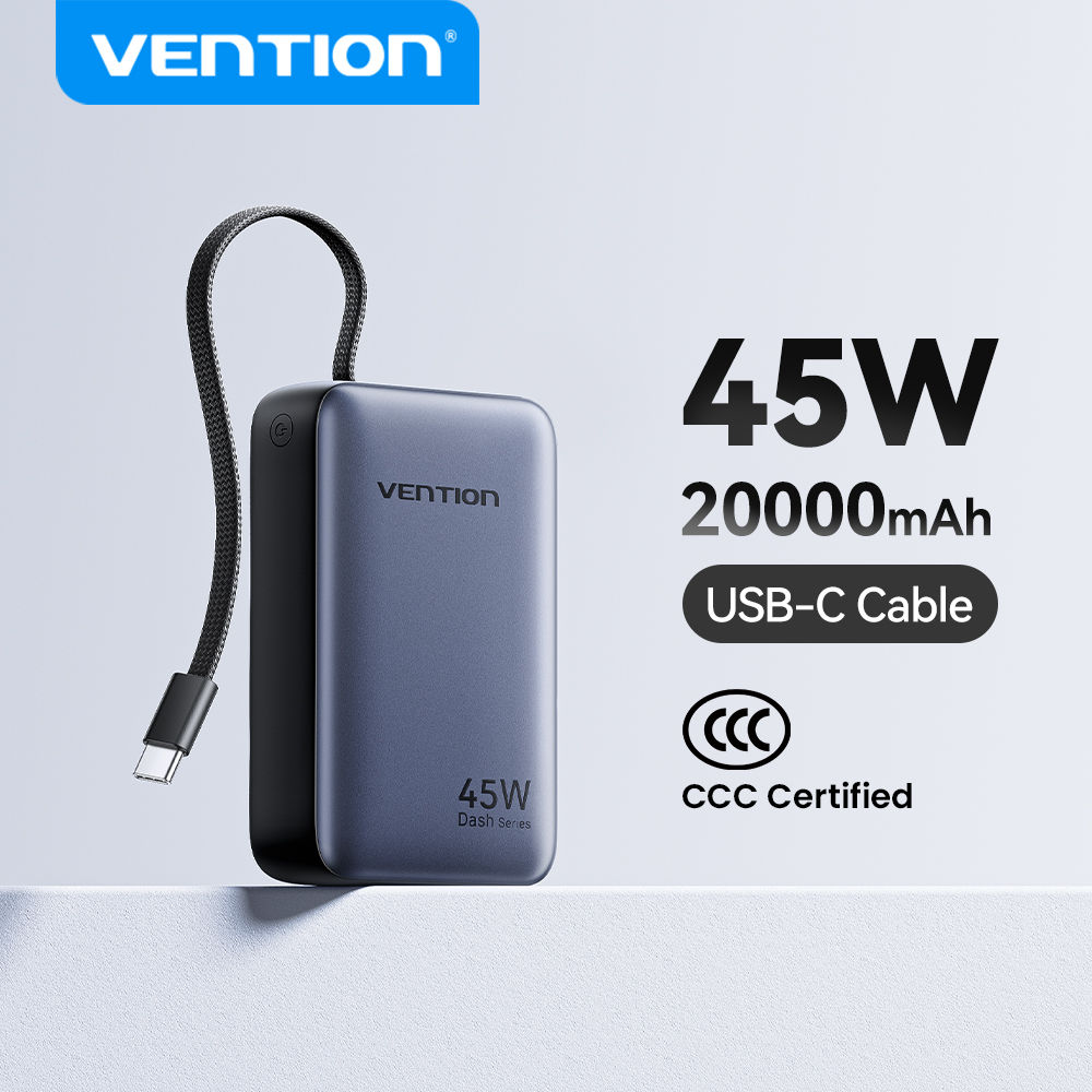 Vention CCC 45W 20000mAh batterie externe charge rapide chargeur Portable pour Xiaomi iPhone Pro Max Samsung Galaxy batterie 3C Powerbank