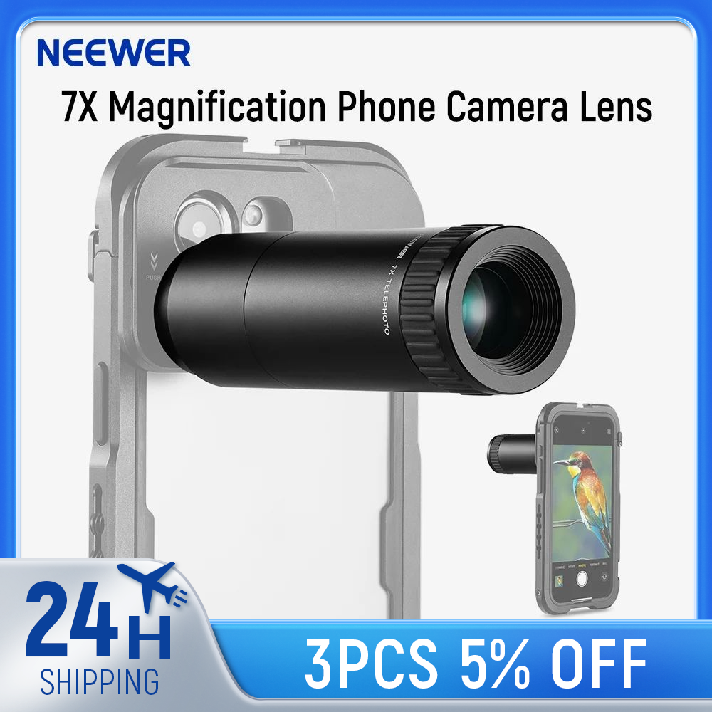 電話カメラ用NEEWER-HD望遠レンズ、17mmスレッド付き倍率レンズ添付ファイル、15要素、12グループ