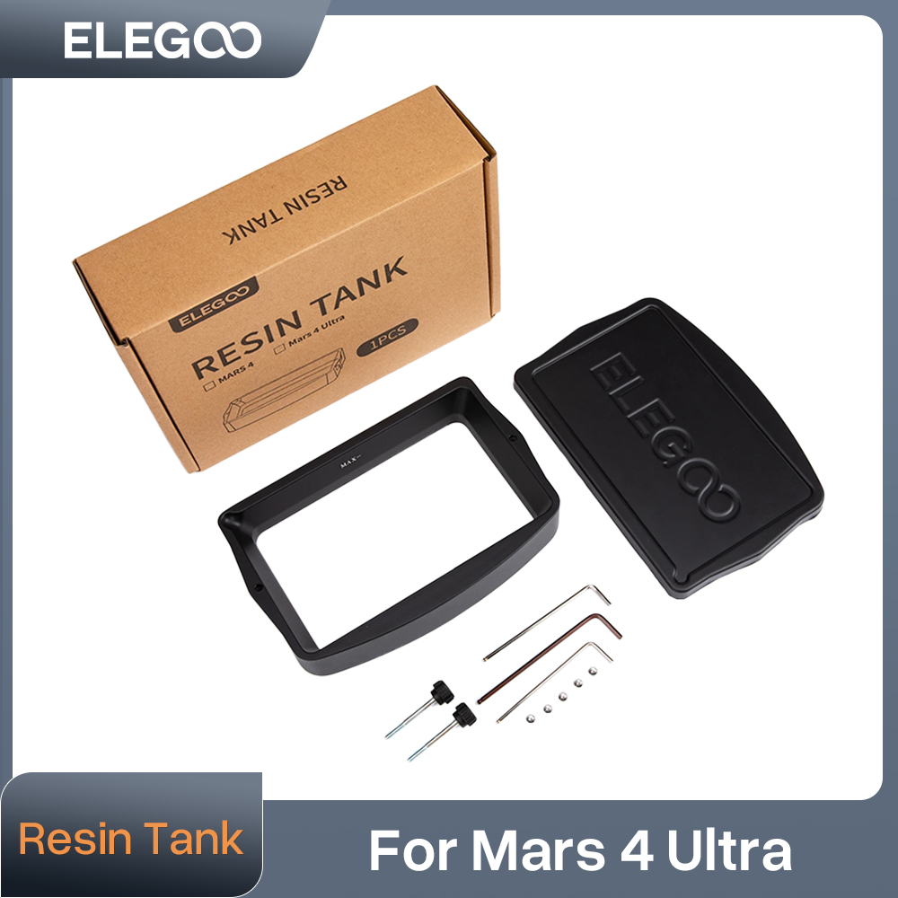 ELEGOO Metalowy zbiornik na żywicę do drukarki 3D MARS 4 ULTRA MSLA LCD z wstępnie zainstalowaną wkładką zwalniającą ACF i kluczem imbusowym