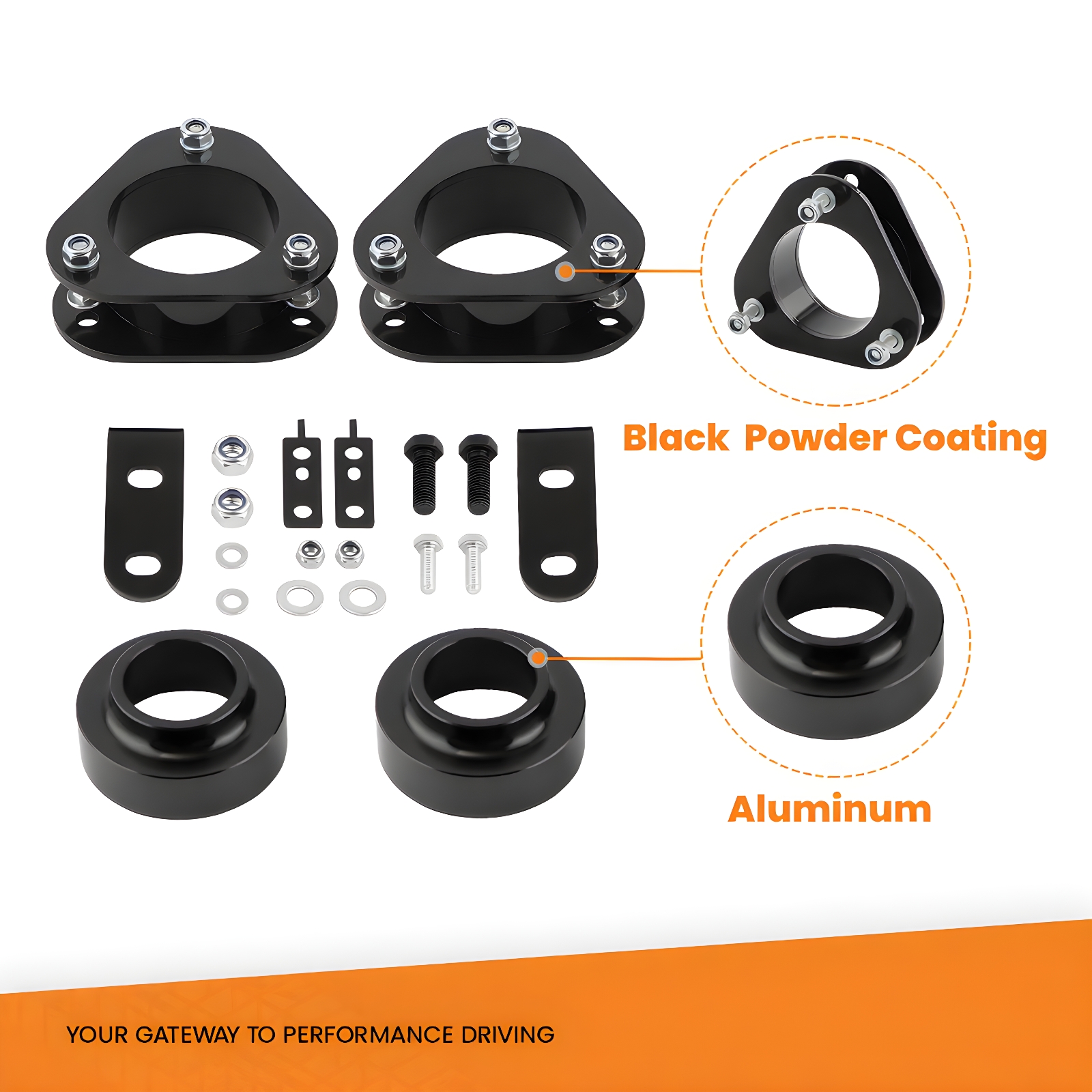 Front 2" Rear 1.5" Full Leveling Lift Kit w/ Spacers For Toyota RAV4 2006-2018