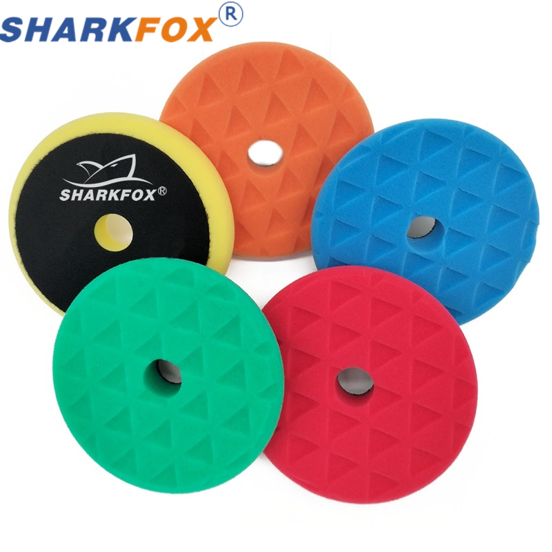 Sharkfox 5"(125mm)/6"(150mm)Car Buffing Polishing Pads T Shape Sponge For DA/RO/GA Car Buffer Polisher