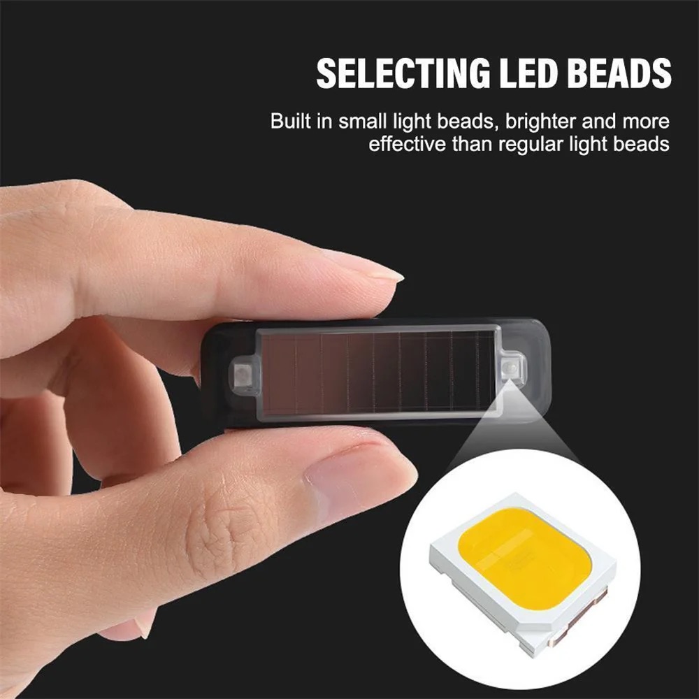 MINI LED พลังงานแสงอาทิตย์ไฟเตือนรถ Night Security จําลองไร้สาย Anti-Theft ข้อควรระวังโคมไฟกระพริบ Dummy ALARM โคมไฟ