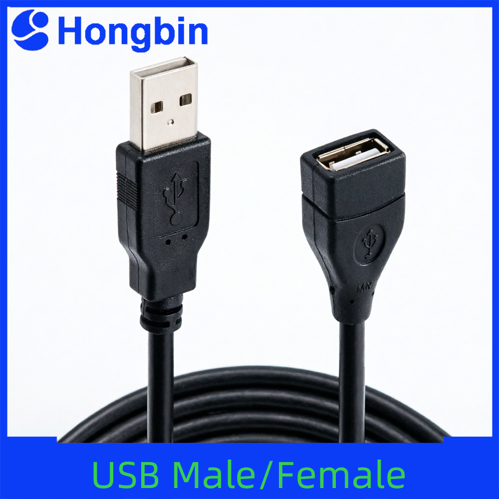 1/2 個 USB2.0 ケーブル延長ケーブル 0.6 メートル/1 メートル/1.5 メートル 3 メートル/5 メートルワイヤーデータ伝送ライン超高速データ延長ケーブルプロジェクター用