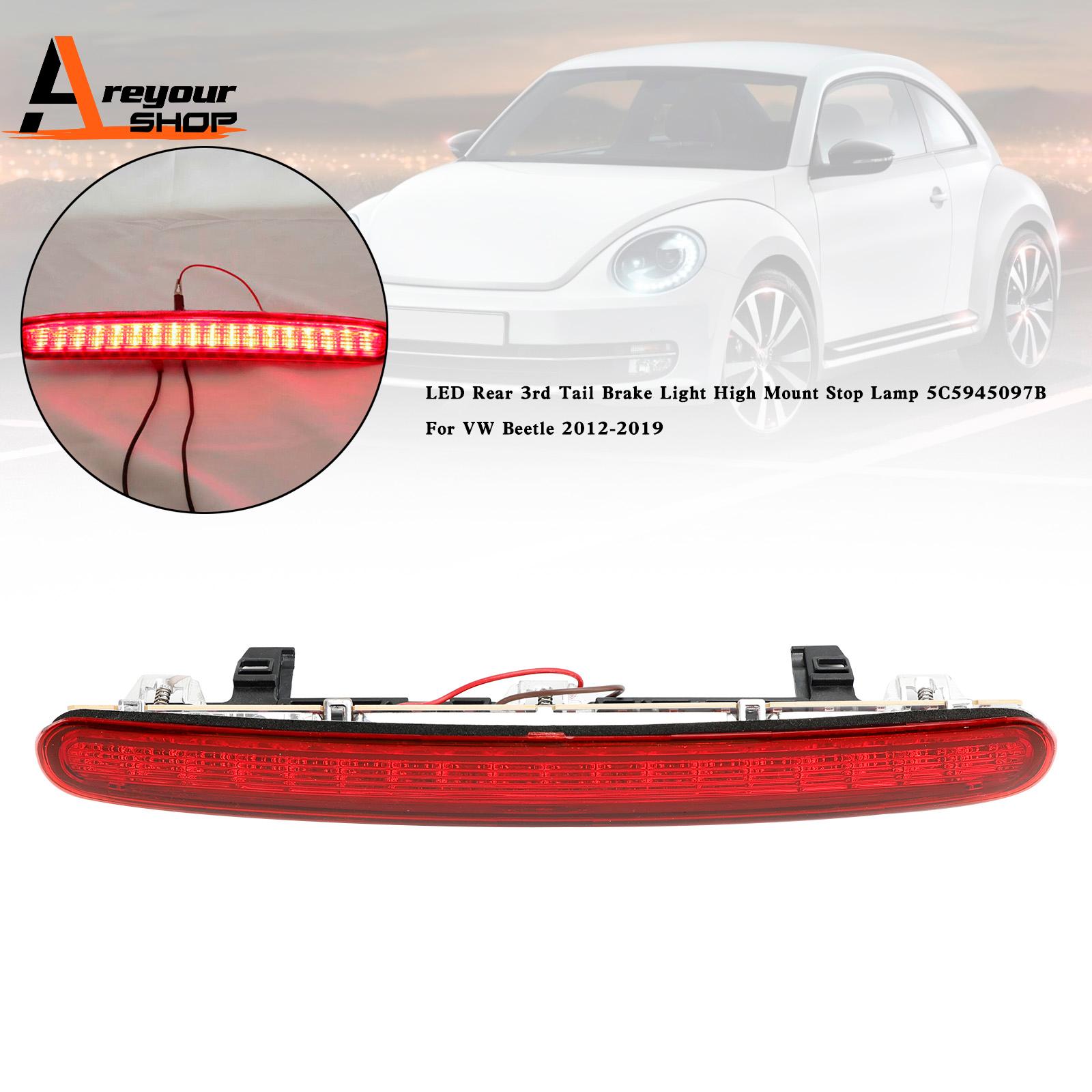 Areyourshop LED tylny przystanek wysoko montowane 3 tylne światło hamowania 5 c5945097b dla chrząszcza VW 2012-2019