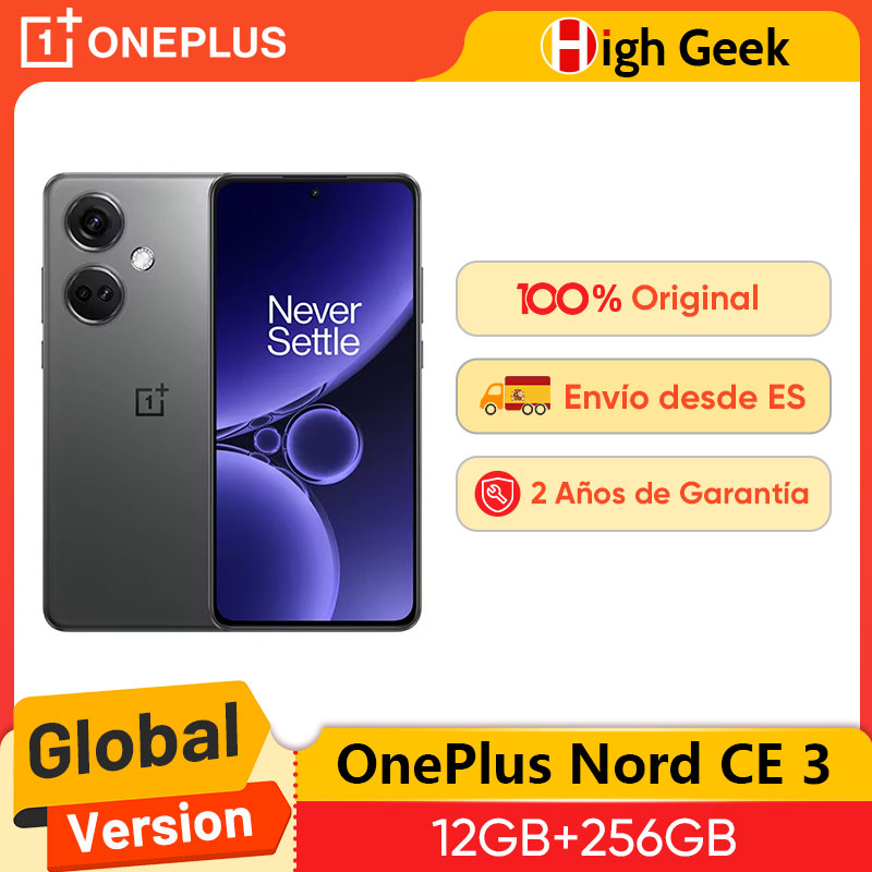 Envío 24 horas Versión Global OnePlus Nord CE 3 5G Snapdragon 782G 120Hz Fluid AMOLED 80W SUPERVOOC 5000mAh Batería Cámara Principal 50MP IMX890