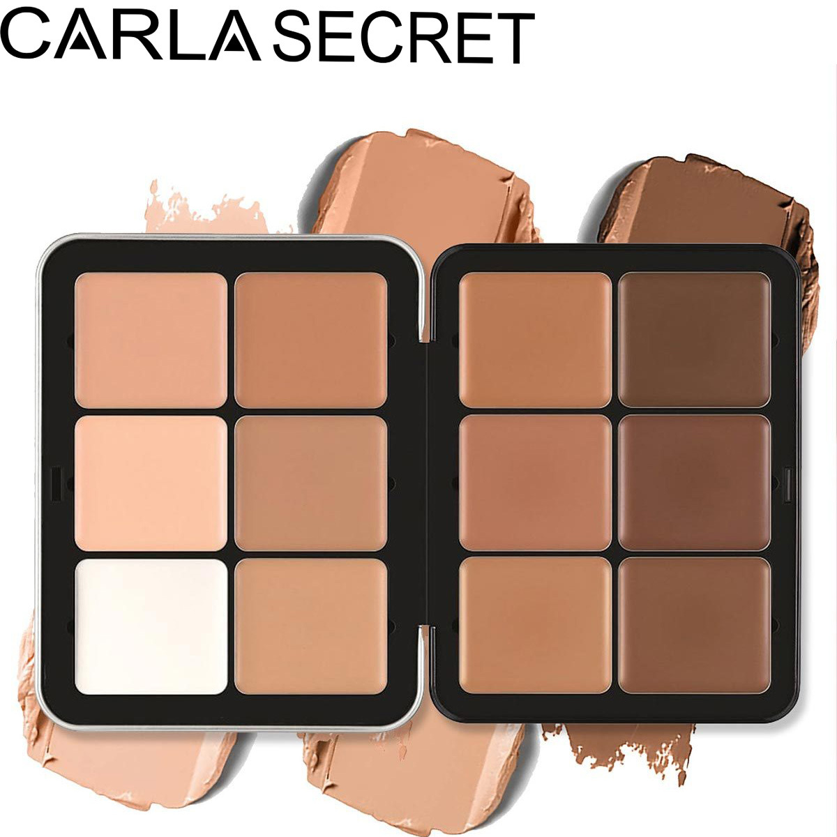 12-Farben-Concealer-Palette. Matte Highlighter-Contour-Make-up-Palette, cremig
