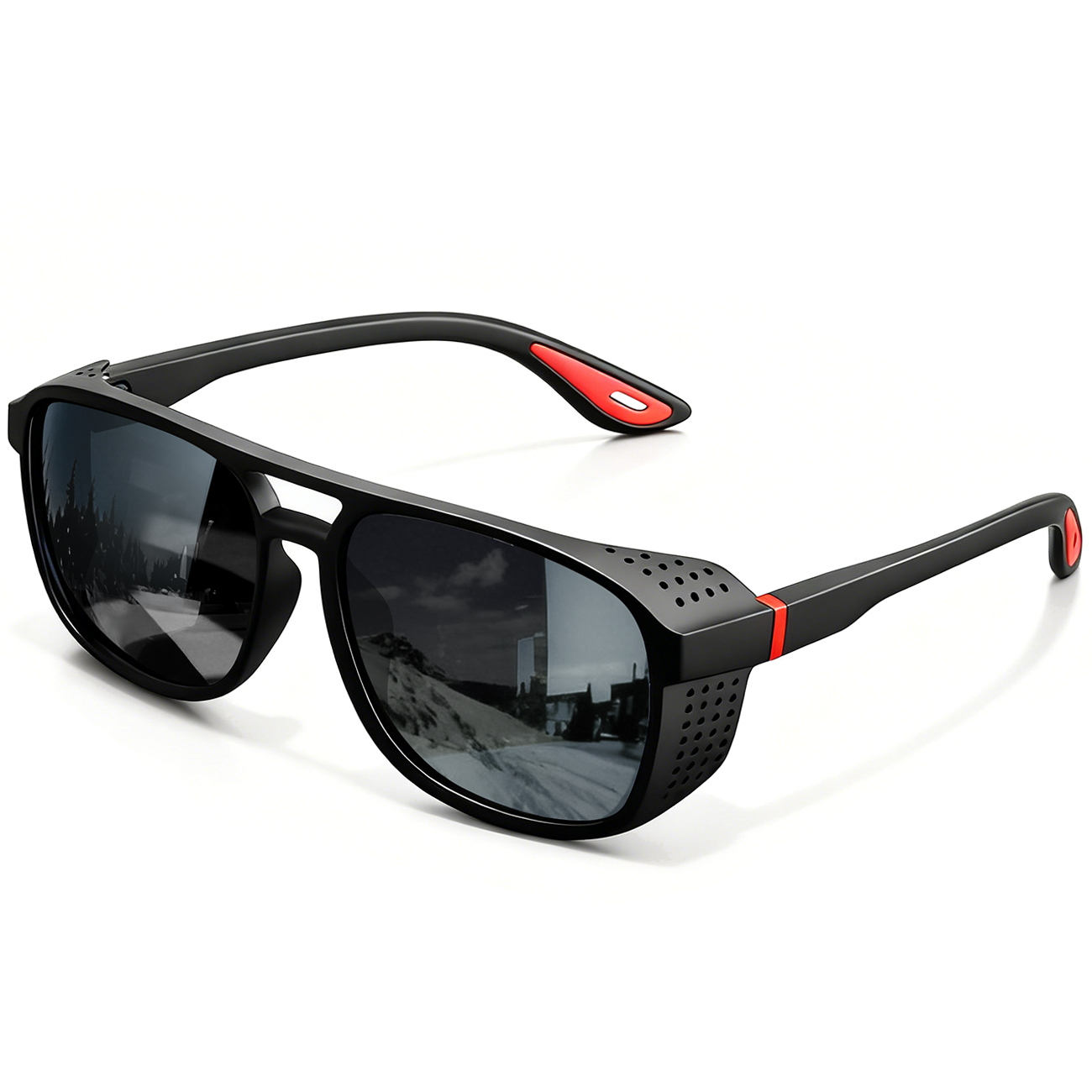 Nuovi occhiali da sole sportivi polarizzati punk antivento UV400 leggeri per ciclismo corsa guida attività all'aperto