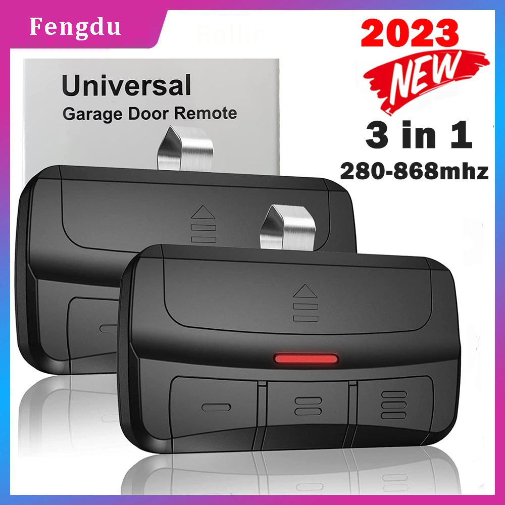범용 게이트 원격 제어 차고 문 제어 3 in 1 다중 주파수 원격 클립 280-868mhz 롤링 코드 송신기