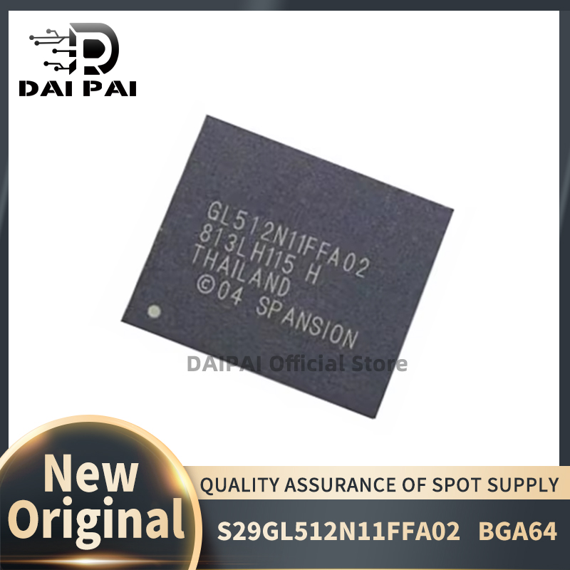 (10-50 stuk) 100% Nieuwe originele S29GL512N11FFA02 GL512N11FFA02 GL512N11FF BGA Chipset