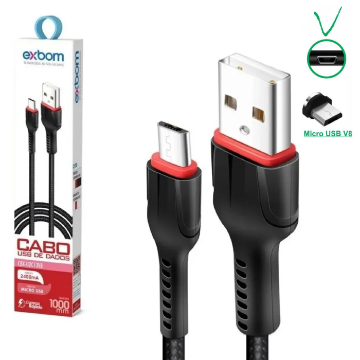 V8 Micro Usb 2,4 EINE Turbo 1 Meter Daten und Lade Exbom Cable-CBX-U2C13V8