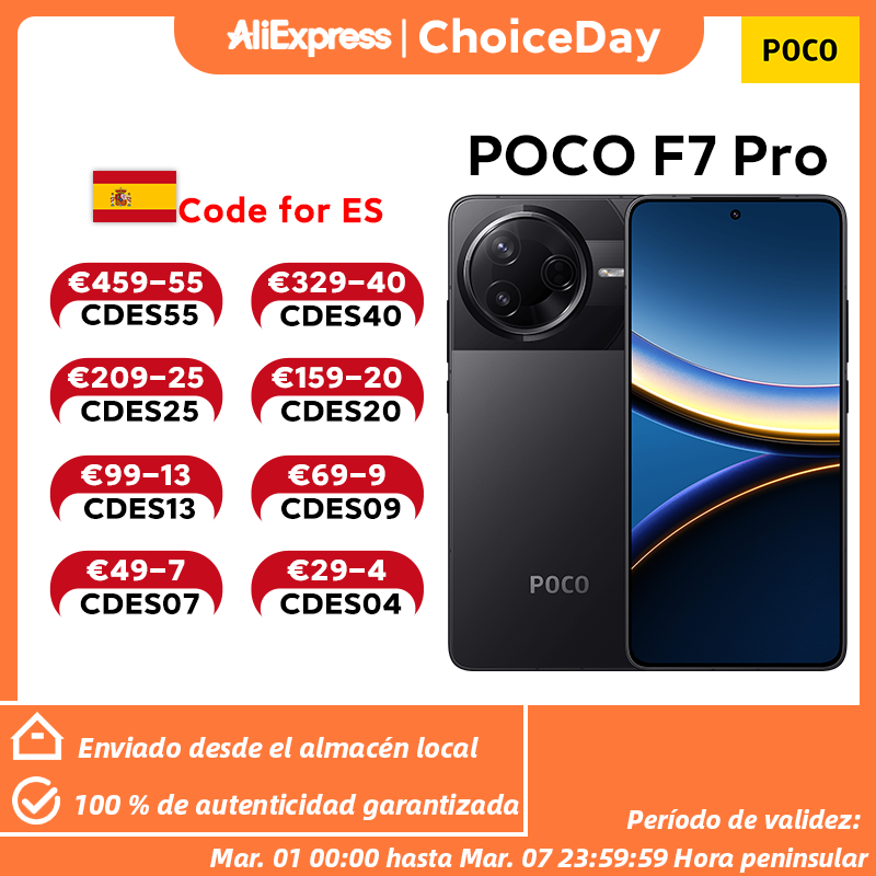 POCO F7 Pro 5G NFC Version mondiale Téléphone portable sans chargeur 12 Go 256 Go 512 Go