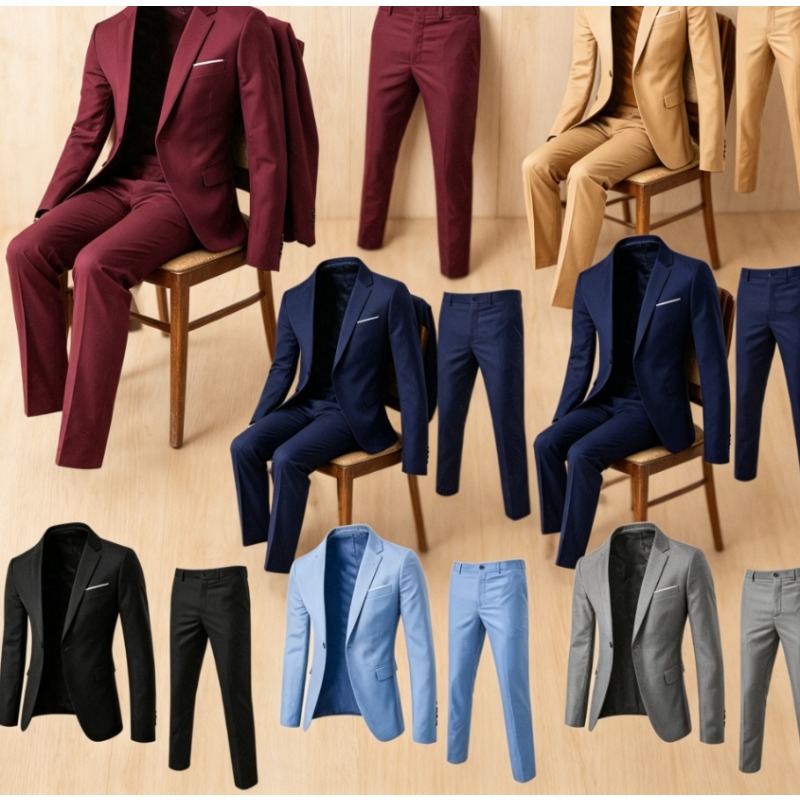 Herenpak, tweedelig, slim fit, casual, voor bruidegom, getuige en bruiloftsgast