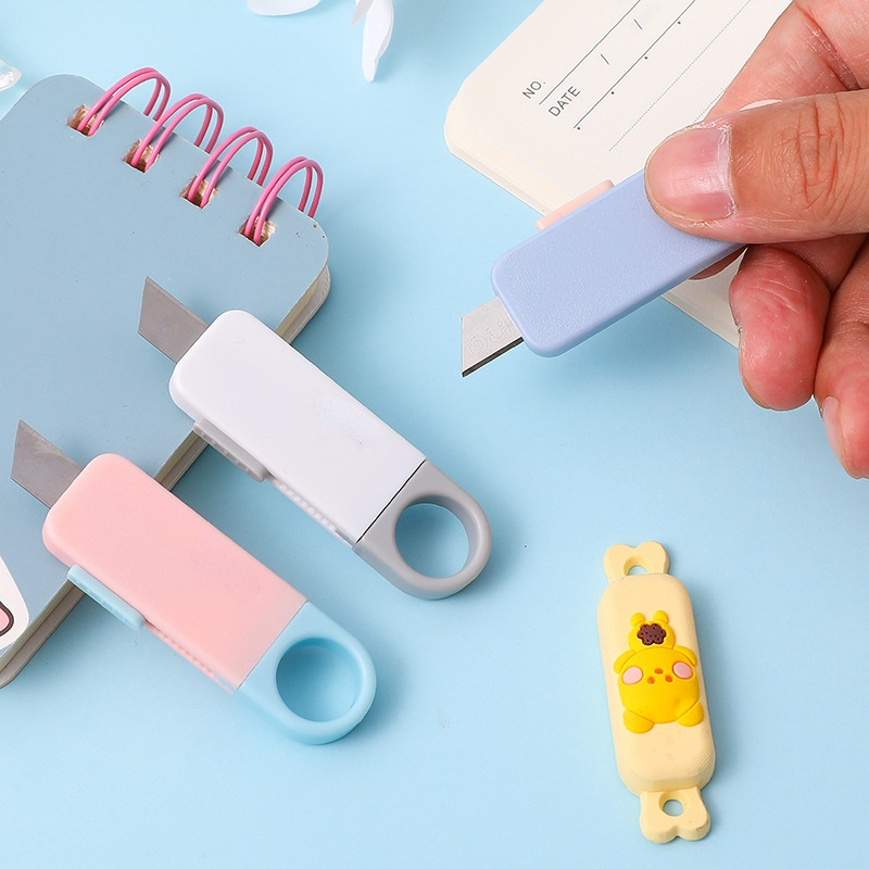 Mini cuchillo de utilidad portátil, forma de disco Flash USB, caja Express, cúter de papel, abridor de sobres, papelería para envolver Kraft