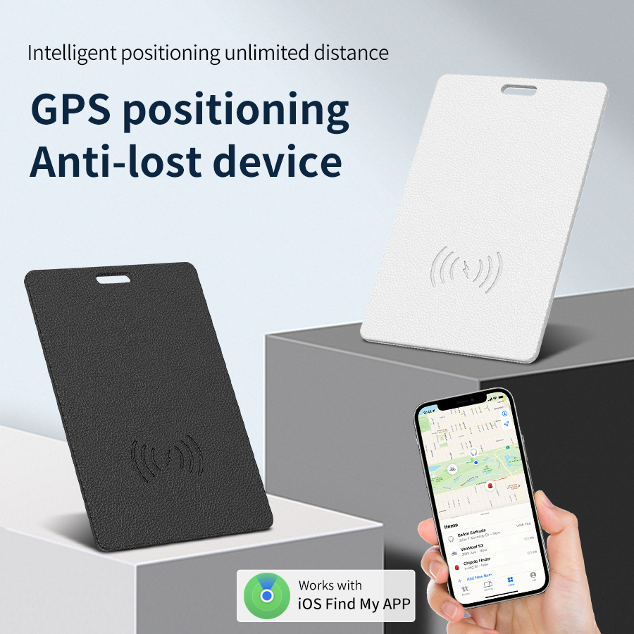 Anti-verlies GPS Smart Tag Bluetooth-locatiekaart IPX5 Waterdicht Draadloos opladen voor IPhone Apple Vind mijn app Airtag-vervanging