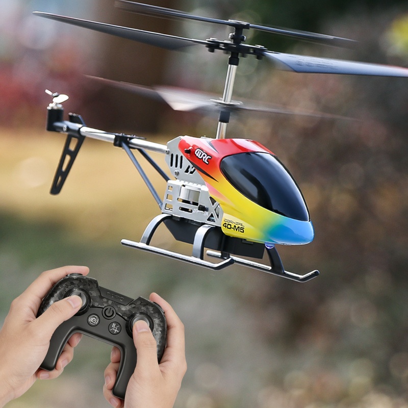 Helicóptero de Control remoto con giroscopio y luz LED, helicóptero de Control remoto de M5, mantenimiento de altitud, 3,5 canales, avión duradero, Dron, juguete de regalo