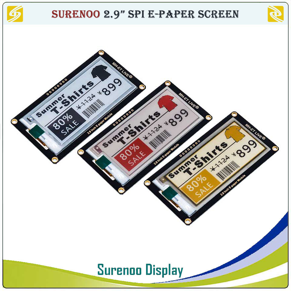 2,9 "128*296 SSD1980Z электронная бумага ePaper E-Ink eInk экран дисплея SPI Поддержка STM32 Raspberry Pi ESP32 для Arduino