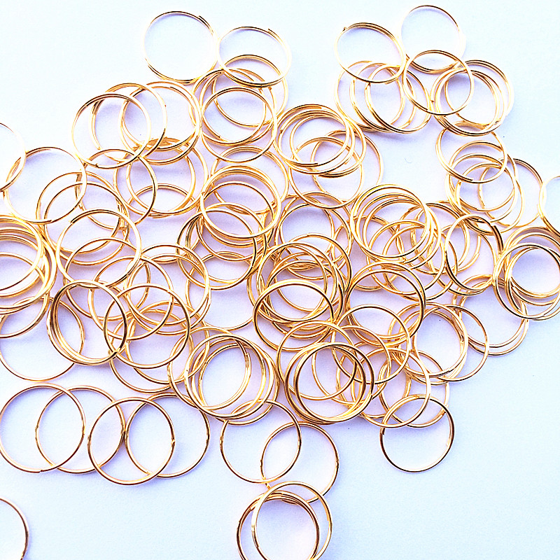 100 cái/lốc 12mm Thép không gỉ Vòng Đèn Chùm Pha Lê Bóng Phần Đính Hạt Màn Phụ Kiện Kết Nối Bát Giác Hạt