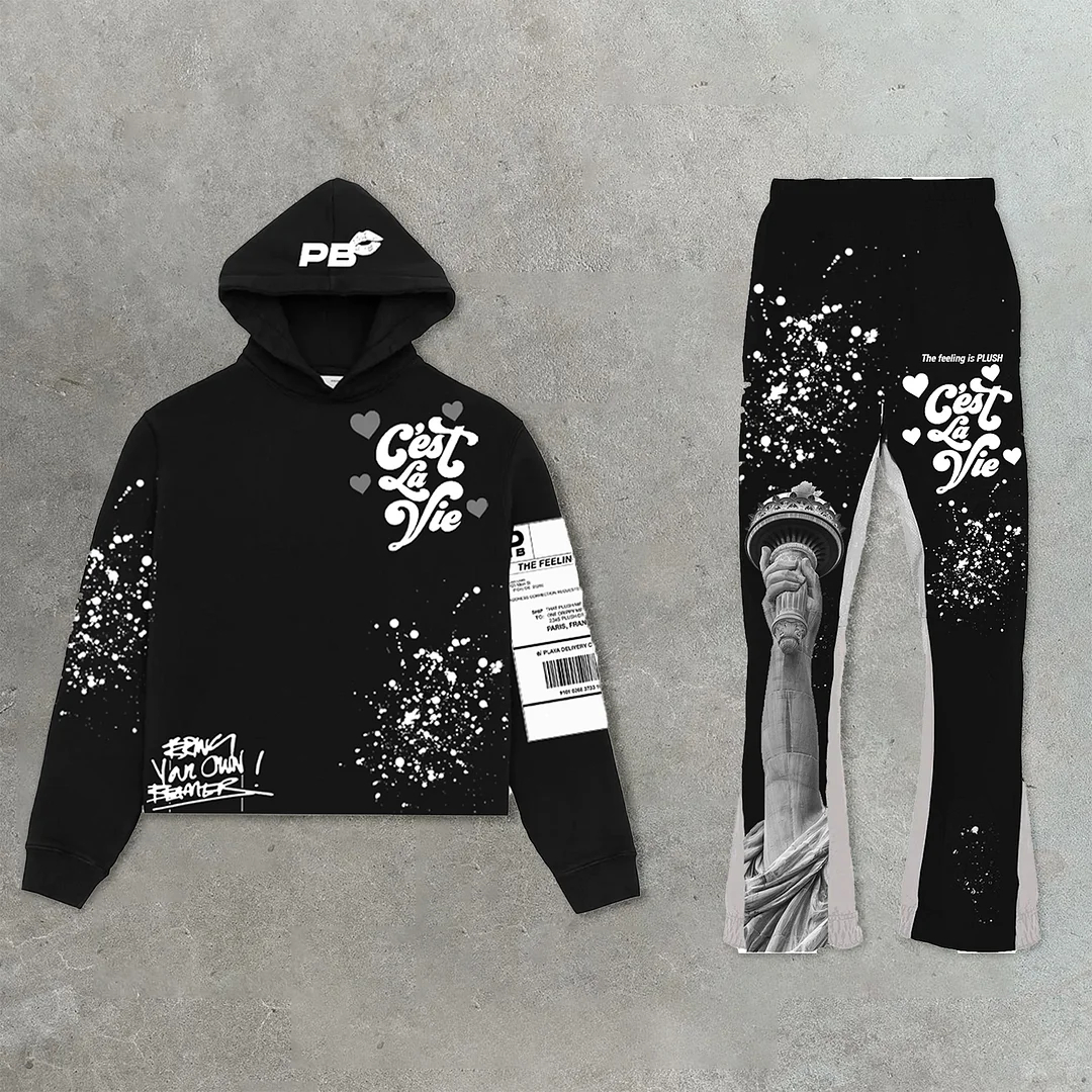 ใหม่ 2 ชิ้นชุดผู้ชายผู้หญิง Hip Hop Sweatpants Casual กางเกง 3D พิมพ์ Pullovers หลวม Hoodie เสื้อกันหนาว Streetwear