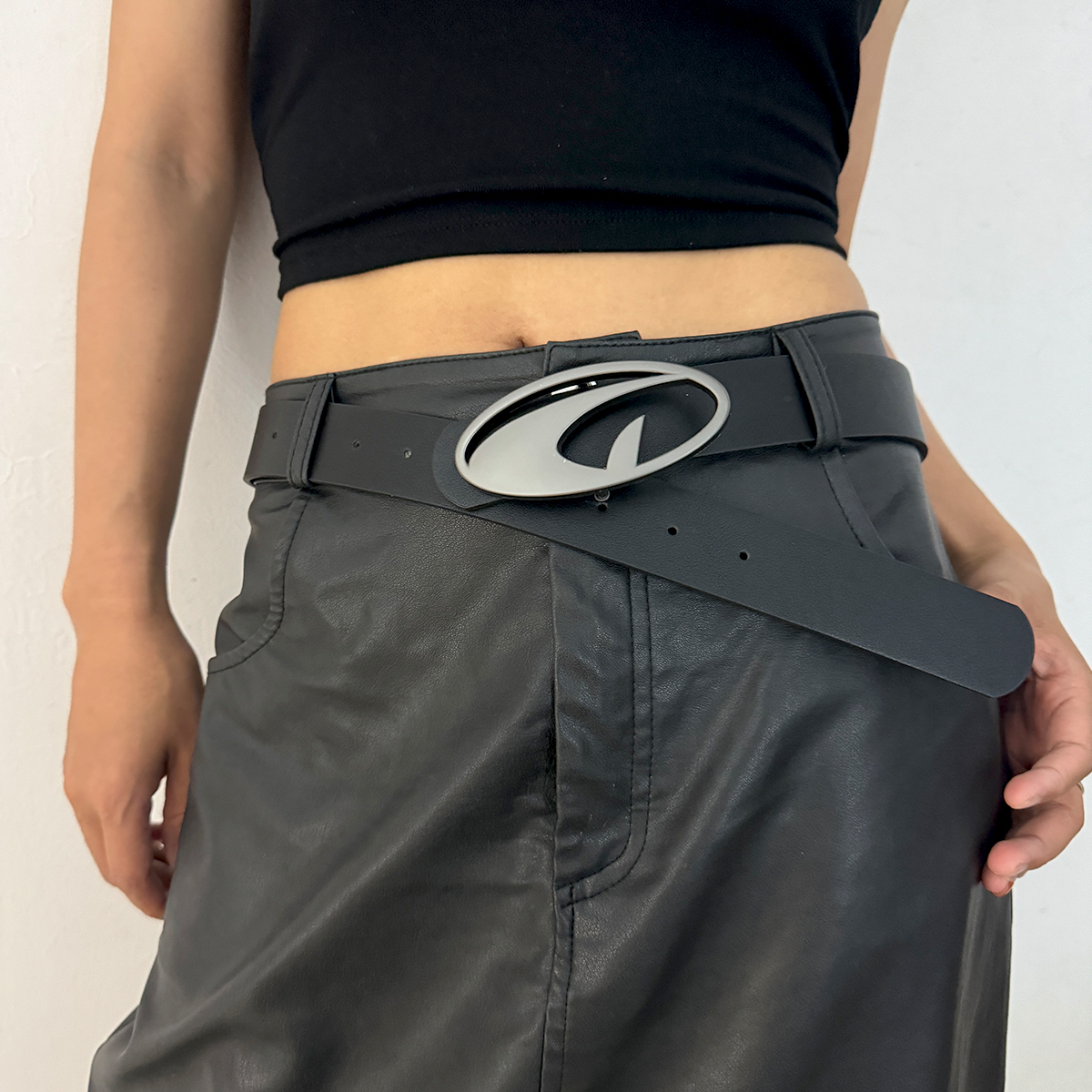 Unisex Jeans Belt Goth Y2k Designer Belts For Women High Quality Luxury Brand Black Punk Accessory 3.2cm Waistband Men