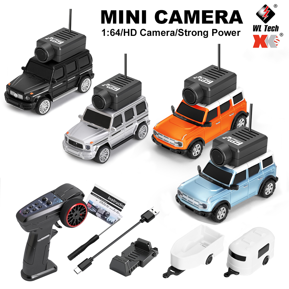 WLtoys 1/64 Mini RC Auto met 720P FPV Camera Wifi APP Controle 2.4G Reomte Contorl Racing Voertuig Speelgoed voor Kinderen 6405 6406