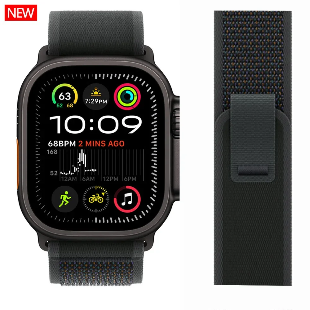 Trail loop para apple watch ultra 2 Band 49mm 44mm 40mm 45mm 41mm 42mm 38 pulsera iWatch serie 7 6 se 8 9 10 correas de 46mm