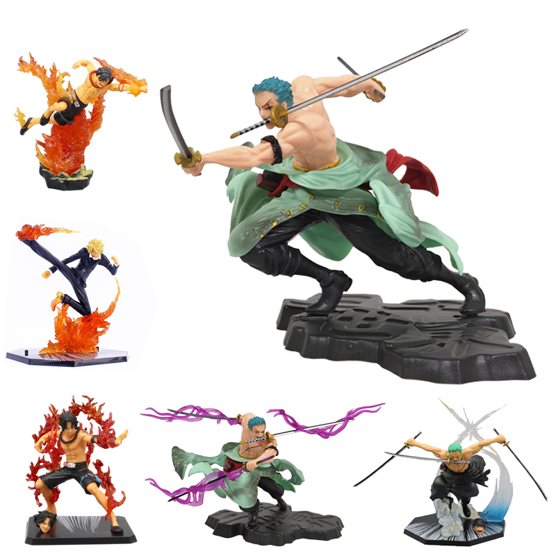 Figurine d'anime une pièce Luffy Roronoa Zoro, Statue Manga sa-maximum à trois lames, jouets modèles de Collection d'action en PVC