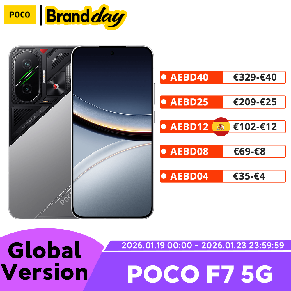 Versión Global POCO F7 5G Snapdragon 8s Gen 4 Cellphone 50MP Dual Camera 6.83'' 1.5K Display IP68 6500mAh 90W HyperCharge