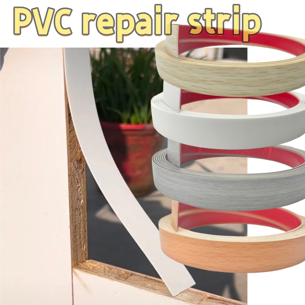 1 rotolo di fascette per mobili da 3 metri/5 m, striscia di riparazione autoadesiva, adesivo decorativo in PVC, striscia di riparazione ispessita in compensato