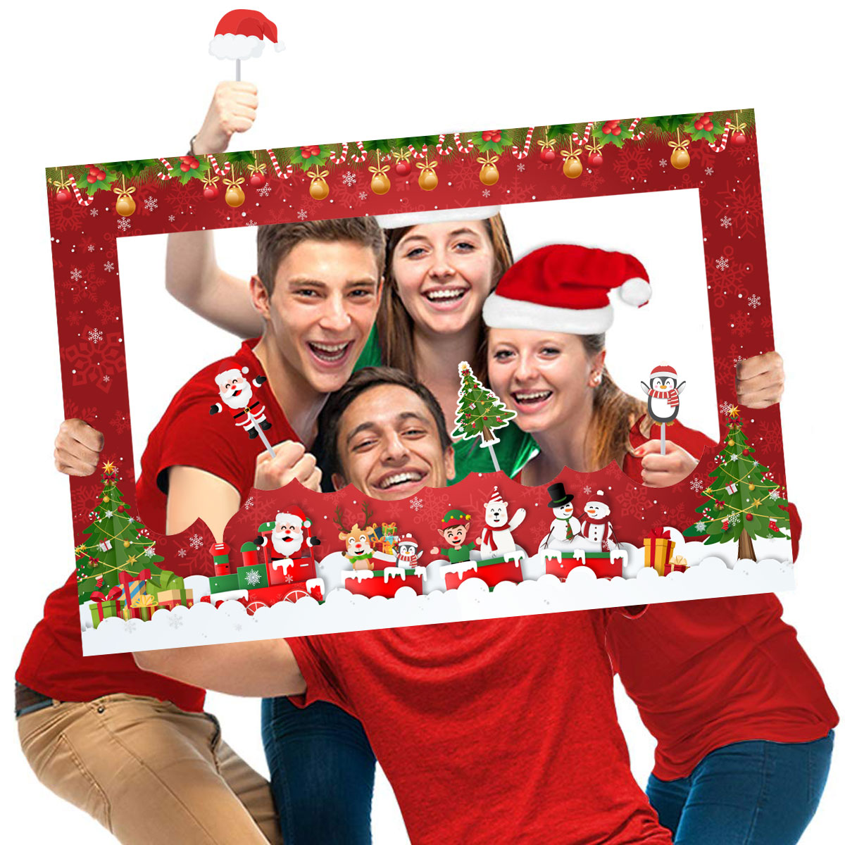 Weihnachtsrahmen, Foto-Requisite, frohe Weihnachtsdekorationen für Zuhause, 2025, Weihnachtsschmuck, Navidad-Geschenke, Weihnachtsbaum, Noel, Neujahr 2026