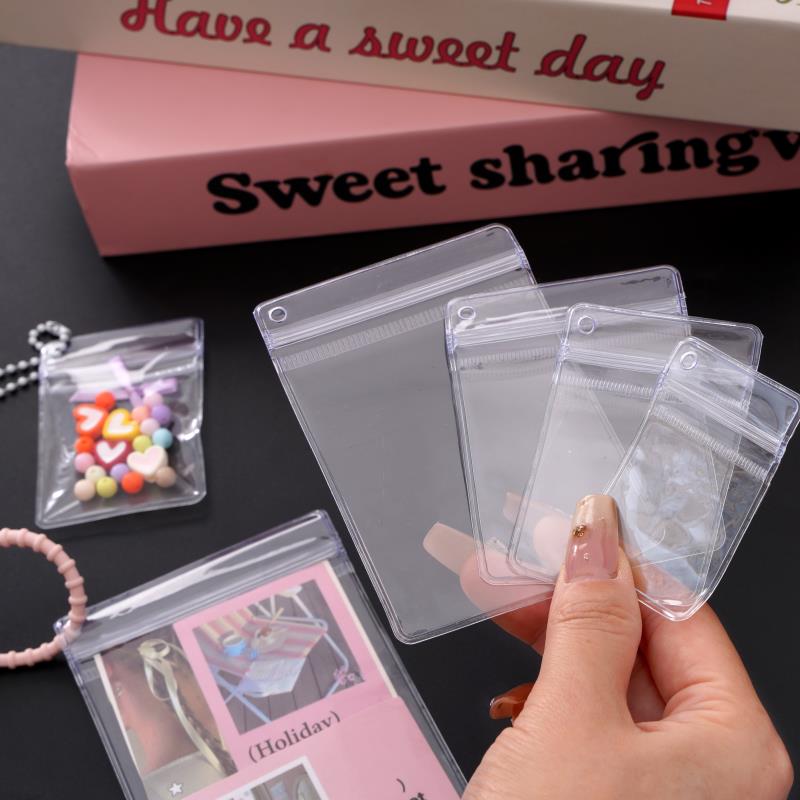 20 stuks multi-size PVC doorzichtige sieradenopbergzakken zelfdichtende zakken herbruikbaar voor armbanden kettingen ringen verpakking sieraden display