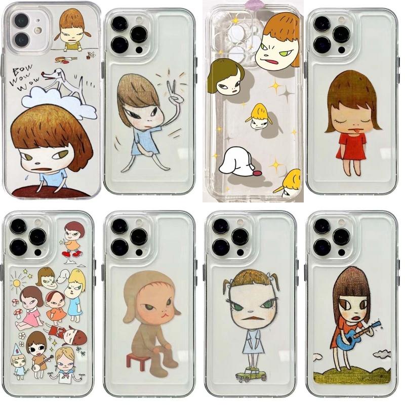 Nara Yoshitomo Case Cover Voor iphone 15 16 Pro Max 11 12 13 14 Pro Max 7 8 Plus 13 Mini 16Pro XS XR SE 3 Soft Clear Telefoon Shell