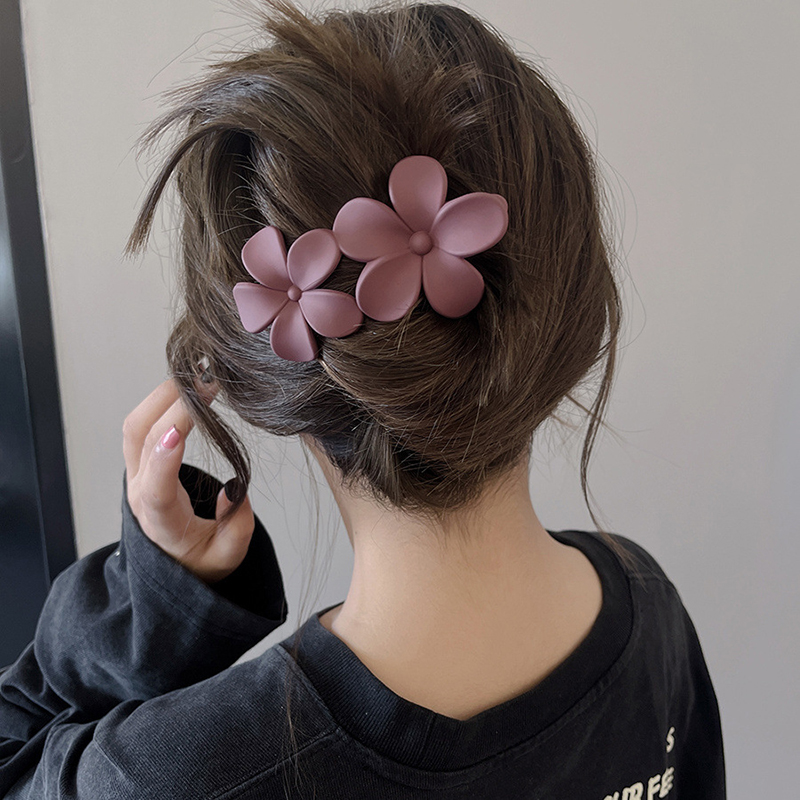Moda flor forma grampos de garra de cabelo meninas fosco grampo de cabelo duckbill clipe bonito headwear presilhas grampos de cabelo acessórios