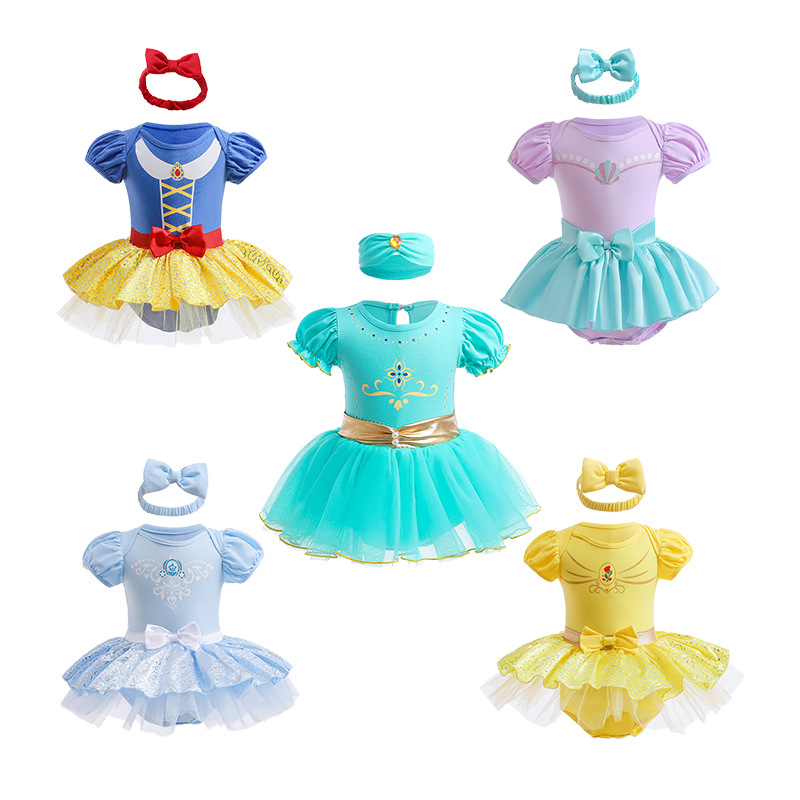 Pelele para bebé, vestido tutú con diadema, ropa infantil de princesa para niña, talla 3-18M, bonito diseño, vestido para bebé, disfraces de fiesta