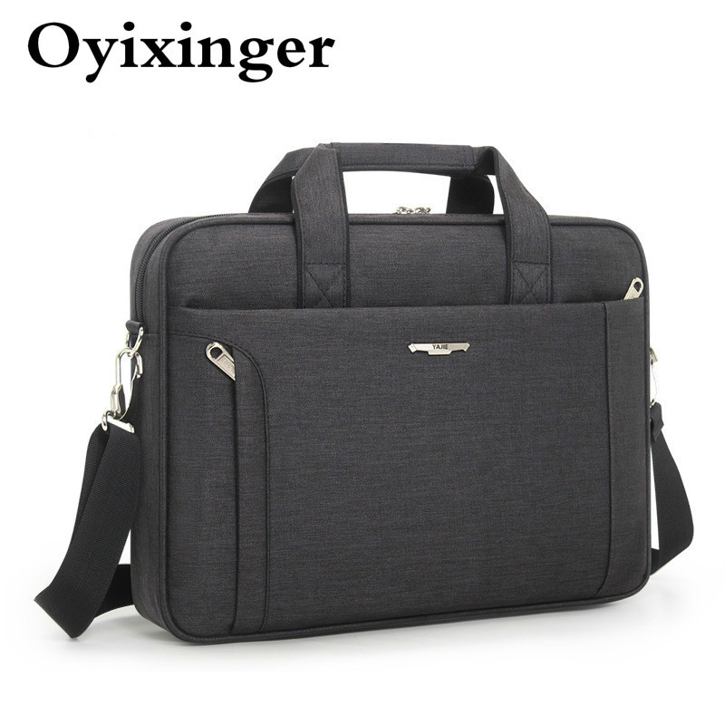 OYIXINGER mężczyźni teczki dla 14 15.6 Cal Laptop wodoodporna Oxford męska torebka biznes kobiety pojedyncze ramię torba człowiek