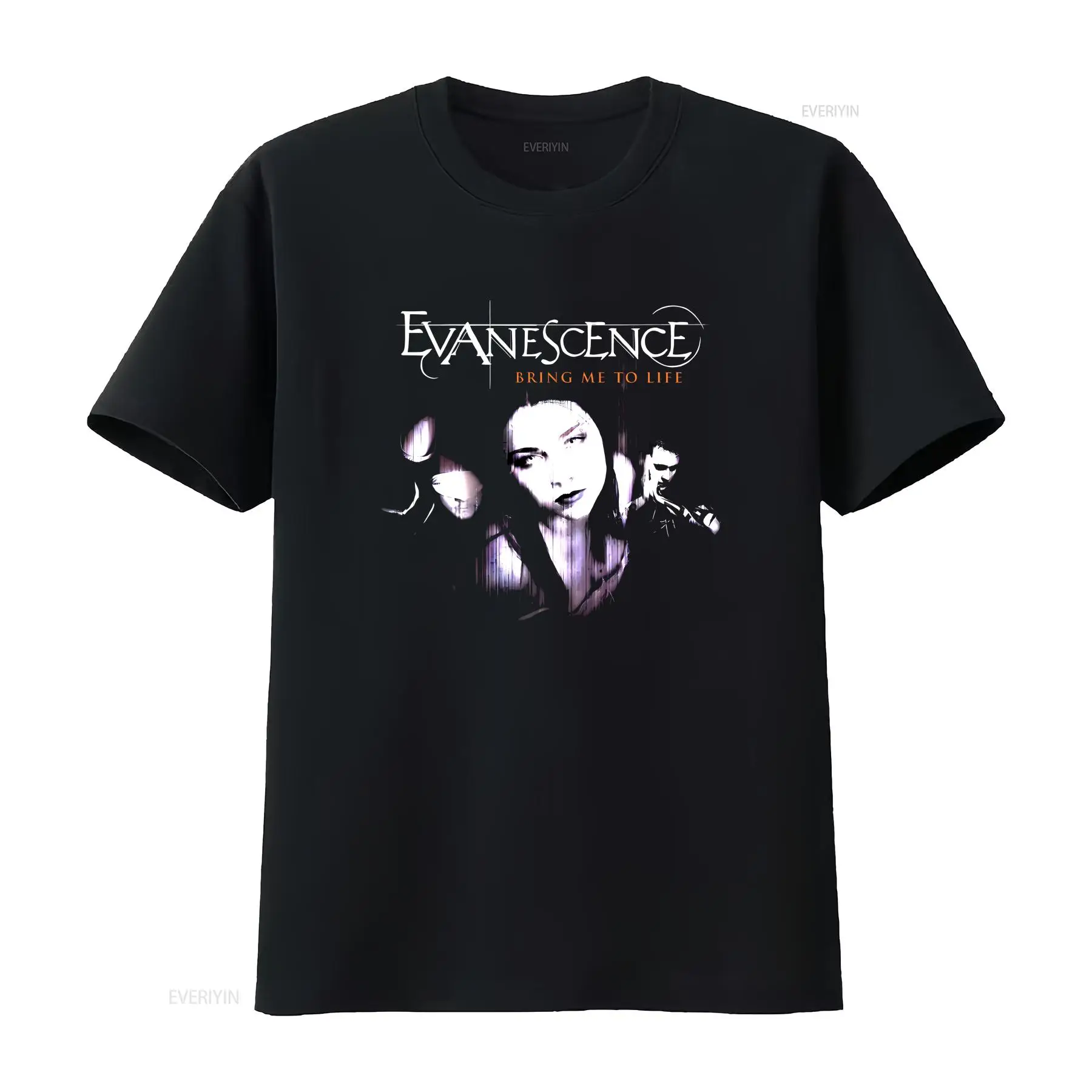 Koszulka Evanescence Bring Me to Life, bawełniana, czarna, rozmiar S-5XL, vintage, prana, uniwersalna, lekko męska, elastyczna, designerska odzież.