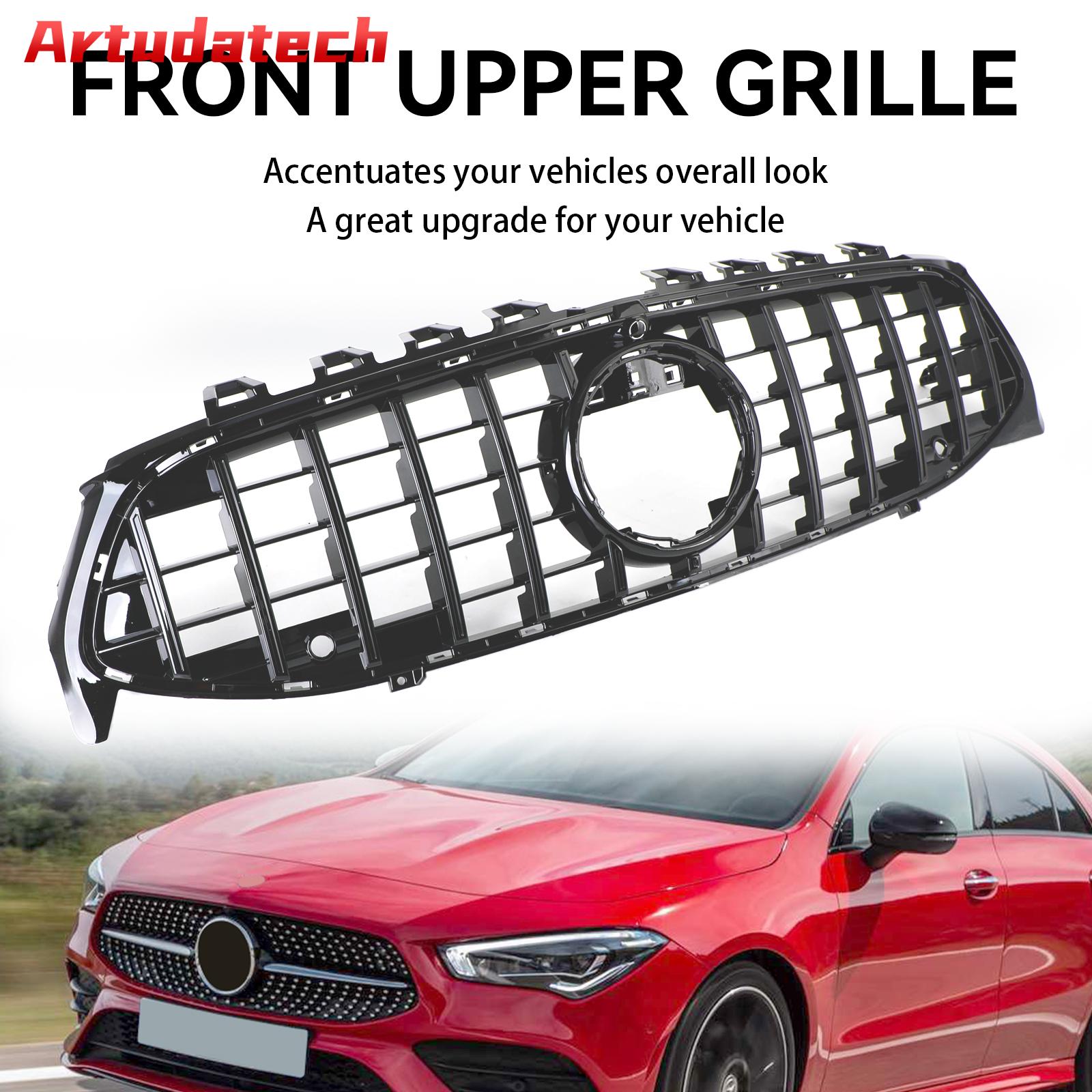 Artudatech kisi Bumper depan hitam, cocok Mercedes CLA Kelas W118 C118 2020-2024 GTR