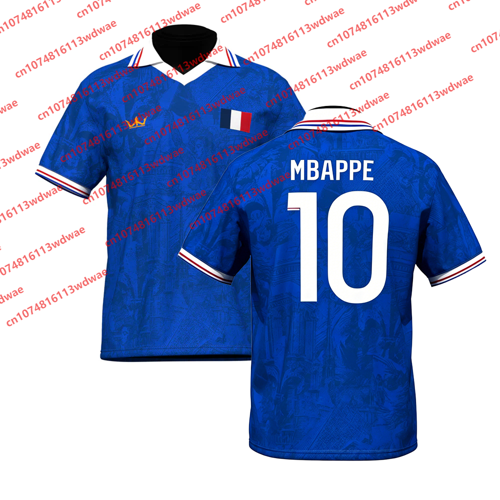 Camiseta de Fútbol Estilo Francés, Secado Rápido, Mbappé 10, Dembele 7, Edición Especial OLISE 11, para Niños
