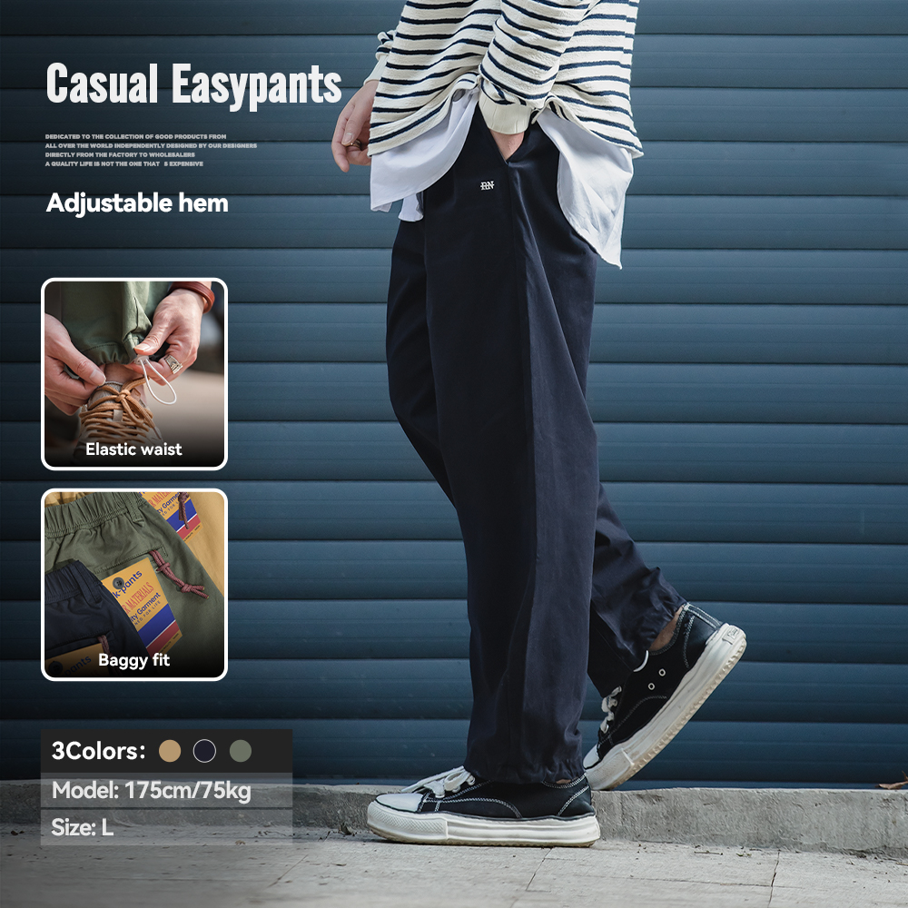 Maden Werk Kleding Retro Losse Casual Broek Lente En Herfst Groene Elastische Leggings Lange Broek Voor Mannen