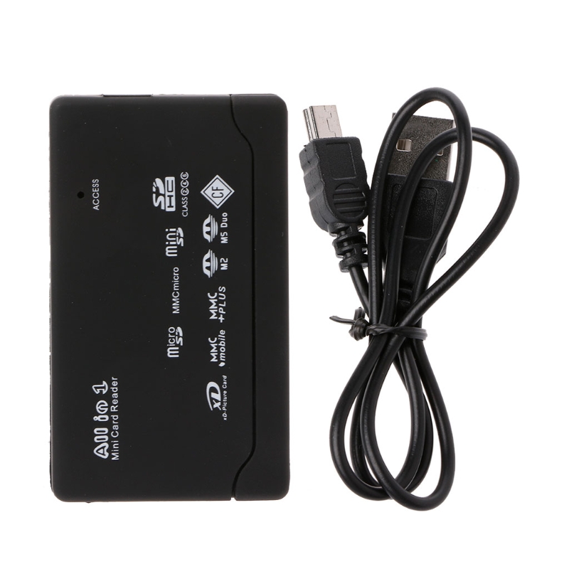 Portable  Card Reader Writer USB All-in-1 Read Flash Memory Cards Simultaneously Universal Adapter Multi Hub For CF XD