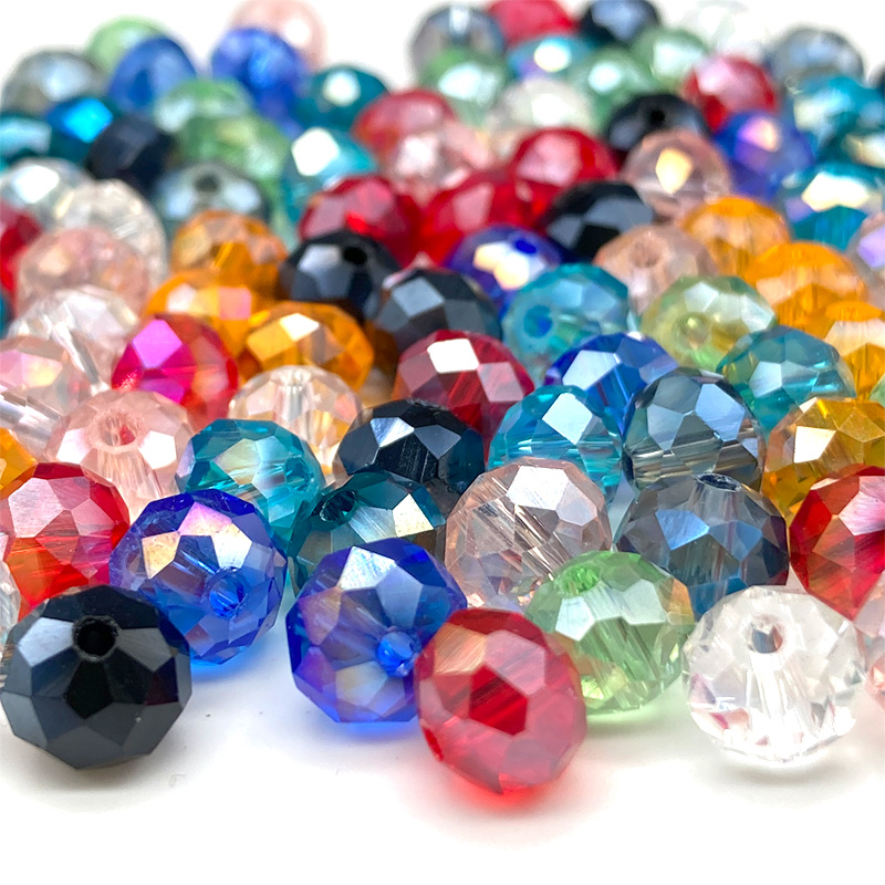 2 3 4 6 8 มม.ออสเตรียคริสตัลลูกปัด Rondelle หลวม Spacer สร้อยข้อมือต่างหู DIY ลูกปัดแก้วสําหรับเครื่องประดับทํา