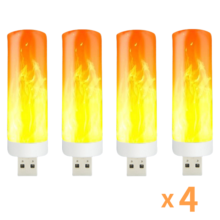 5V USB LED 炎効果電球 USB 炎ランプキャンドル電球フレームレスナイトライトちらつき火災電球ホームパーティーの装飾用