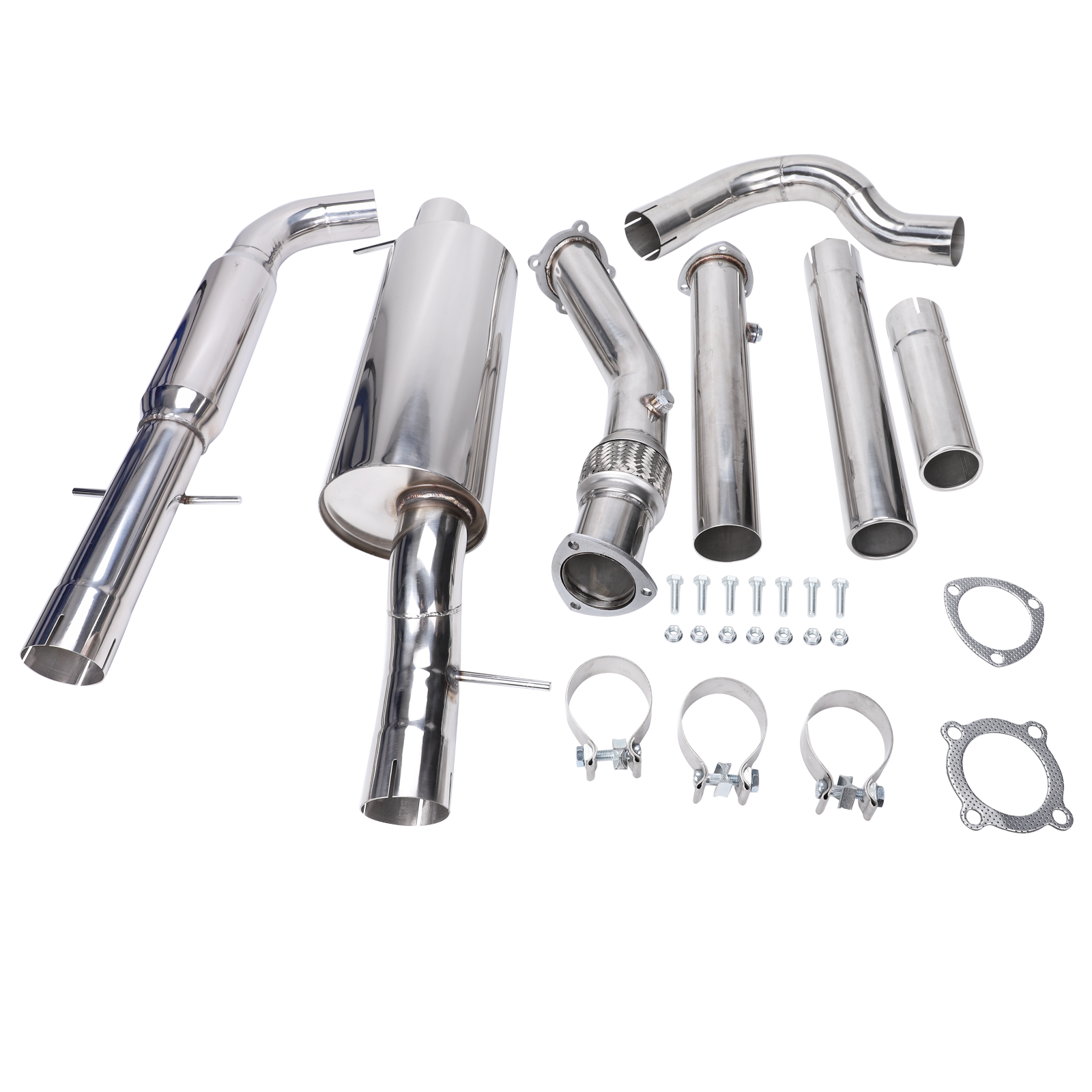 3 "Pipa TURBO Sistem Belakang Knalpot CATBACK 3" TIP untuk VW GOLF JETTA MK4 99-04 1.8T