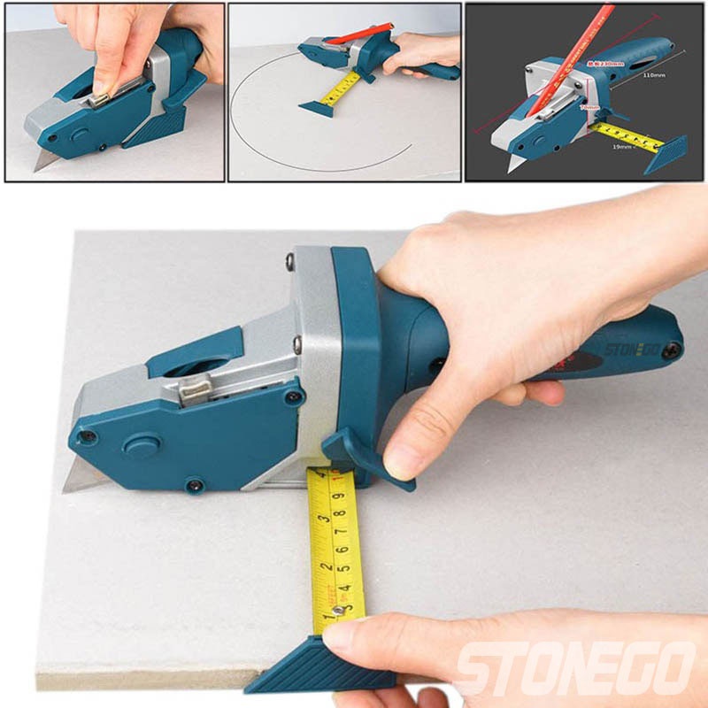 Stogo eternit pemotong pengrajin papan plester Edger Drywall pemotong artefak pemotongan otomatis alat tangan skala pertukangan rumah