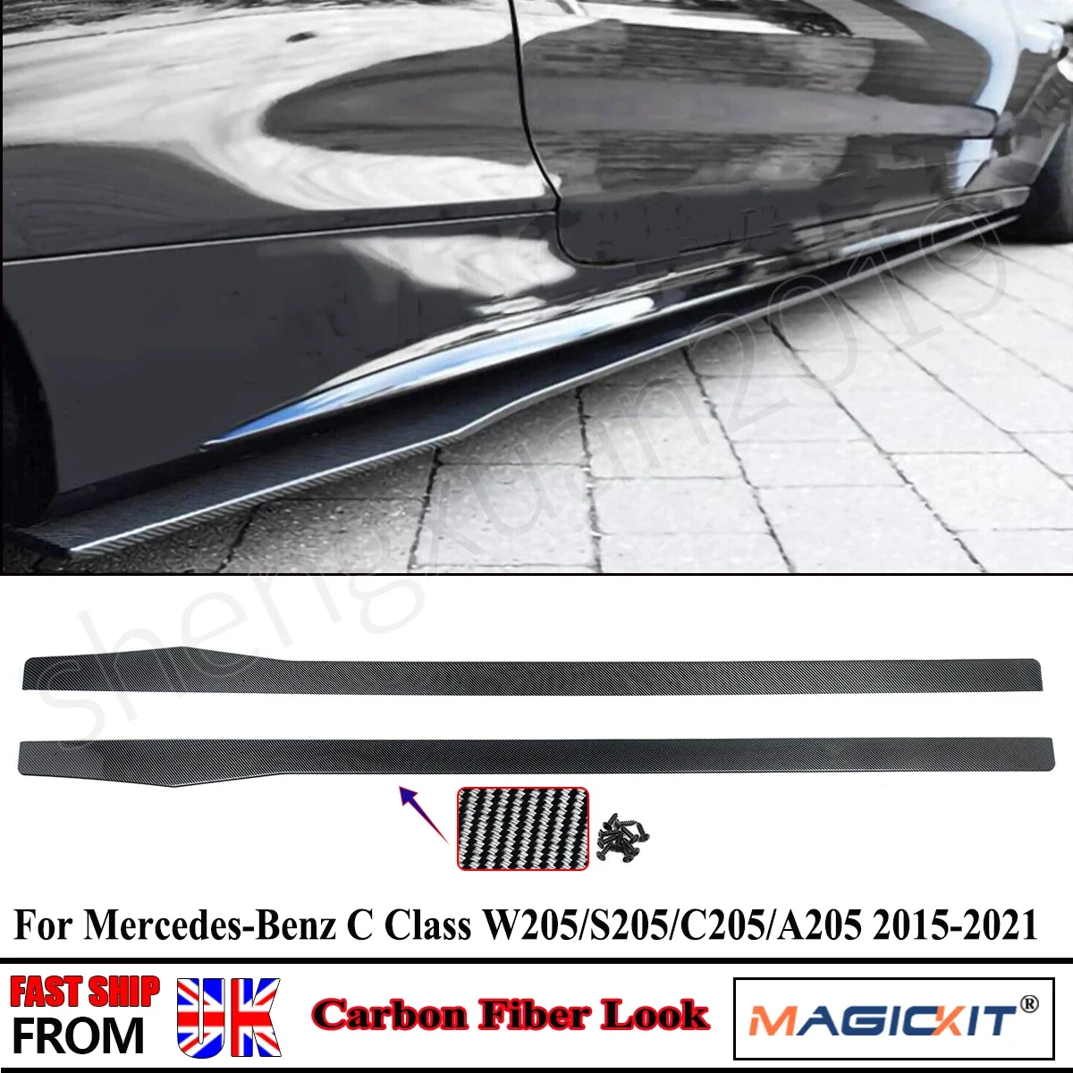 Jupes latérales de style prisonnier C, rallonge 316BLADES, W205, C205, A205 Jas, 2014-2021