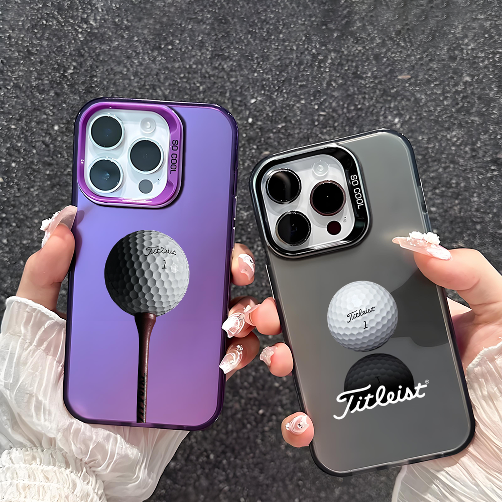 Sport Golf Ball Golf T-TitleisteS Phone Case For IPhone 17 16 15 14 13 12 11 Pro Max Plus Mini IMD Color Silver Shell