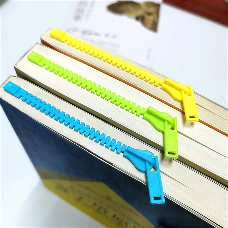 ที่คั่นหนังสือมีซิปที่สร้างสรรค์สำหรับเด็ก1ชิ้นคลิปหนีบหน้าสมุดอ่านแบบตลกๆหนังสือการ์ตูนเครื่องเขียนแปลกใหม่ของขวัญสำหรับเด็กหญิงเด็กชาย