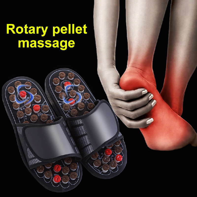 Acupunt Massage Slippers Massager Schoenen Voor Voeten Unisex Flop Gezondheidszorg Roterende Voeten Chinese Acupressuur Thuis Flip