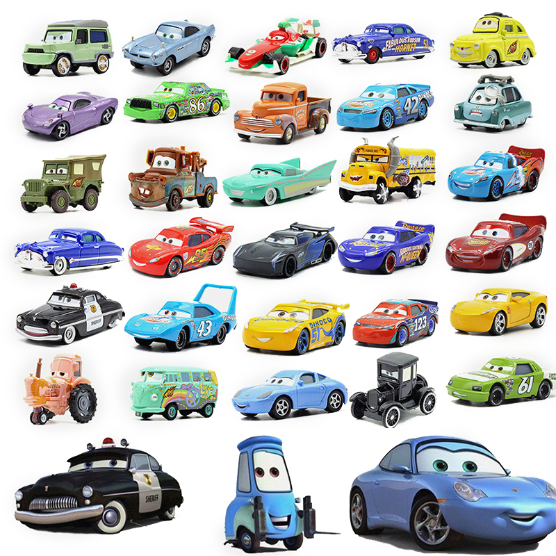 Samochód wyścigowy Disney Cars 2 Pixar 3 1 Zabawka Zygzak Mcqueen Collection Die Model mini wyścigi dinoco racer Dzieci Prezent świąteczny