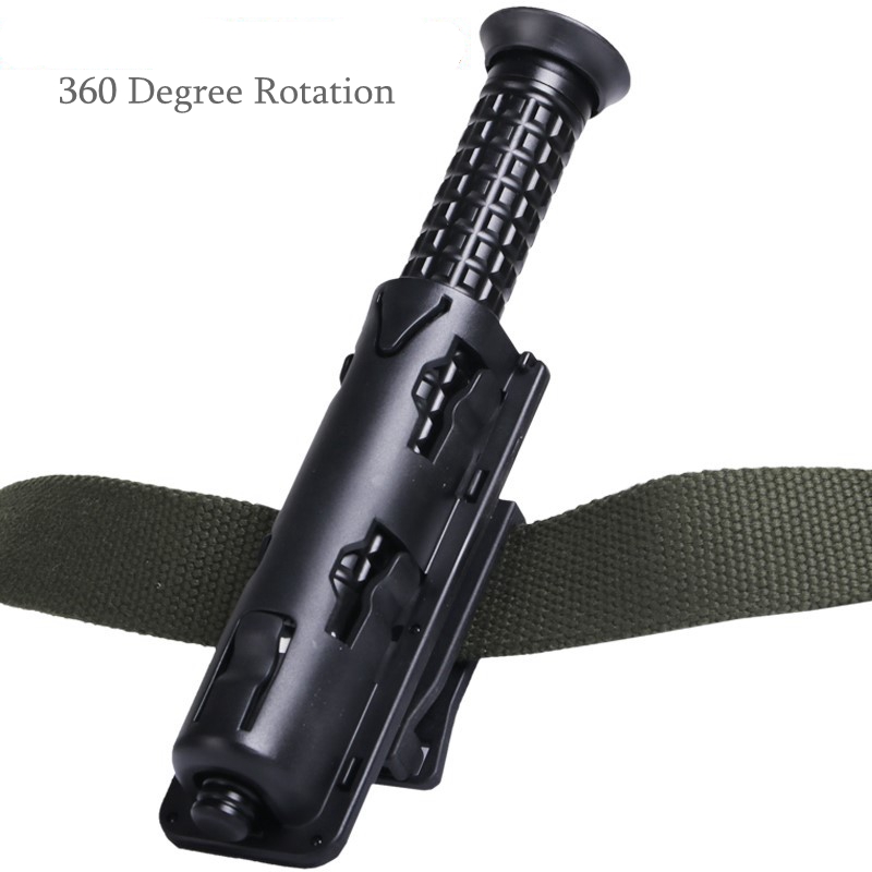 Militär Schlagstock halter Beutel Holster 360-Grad-Drehung erweiterbare taktische Polizei Schlagstock Fall Verteidigung offene obere Taille tragen
