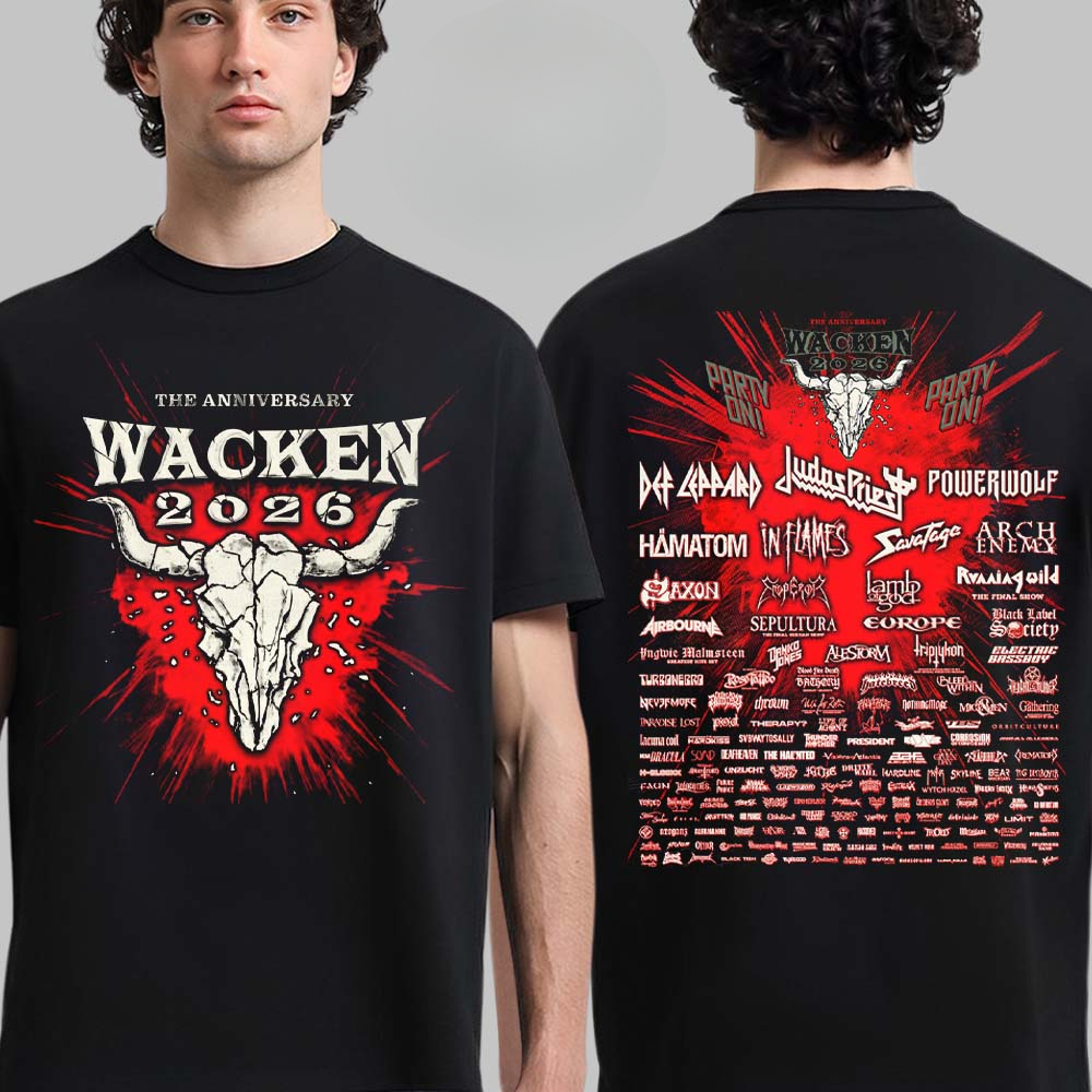Maglietta in cotone Hot Wacken Open Air unisex, estiva, a maniche corte, di marca, di lusso, casual, vintage.